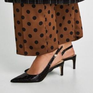 Nwt zara leather heels